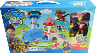 

Paw Patrol Dog Team with Catapult Coaster Blocks and Construction Set Toy(Multicolor)