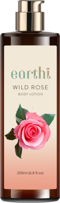 

Earthi Rose Body Lotion, Men and Women, Moisturizing Lotion, Herbal, Dry Skin and Sensitive Skin, Pure Rose Extract(200 ml)