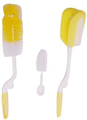 

Guru Kripa Baby Products Presents Rotary Feeding Bottle Brush With Nipple Brush 360 Degree Rotational Freedom For Cleaning Your Baby Feeding Milk Bottles Thick Bristled For Good Cleaning(Yellow)