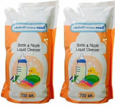 

Guru Kripa Baby Products Baby Bottle and Nipple Liquid Cleanser for Fruits Bottles,sippers, Accessories & Toys (2 Pack 700ml)(Orange)