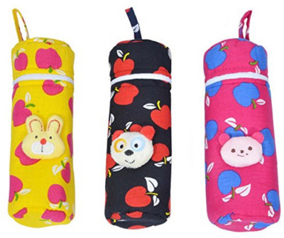 

Guru Kripa Baby Products ™ Presents Baby Feeding Bottle Cover Easy Zip Closure (APPLE PRINT, SMALL)(APPLE PRINT