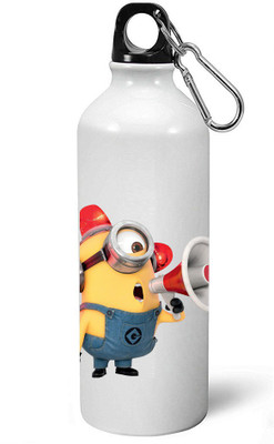 

MUGKIN A068- Minion despicable me Official printed (1 Bottle) ml- 600 ml Sipper(Pack of 1, White)