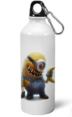 

MUGKIN A066- Minion despicable me Official printed (1 Bottle) ml- 600 ml Sipper(Pack of 1, White)