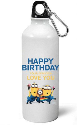 

MUGKIN A56- Minion despicable me Official printed Bottle ml- 750 ml Sipper(Pack of 1, White)