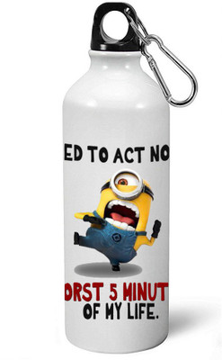 

MUGKIN Minion despicable me Official printed Sipper 750ml 36 750 ml Sipper(Pack of 1, White)
