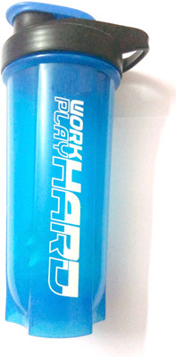 

EMM EMM Finest Virgin Plastic Work Hard Play Hard Blue/Black Bottle 700 ml Shaker(Pack of 1, Multicolor)