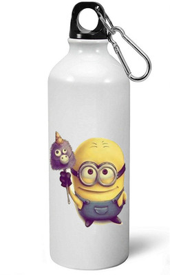 

MUGKIN A037- Minion despicable me Official printed (1 Bottle) ml- 600 ml Sipper(Pack of 1, White)