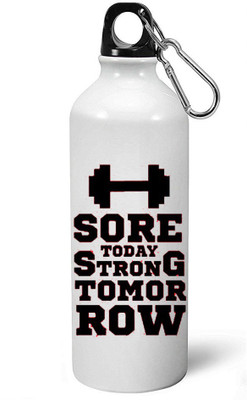 

MUGKIN A066 Gym Special Light weight Sports Aluminium Bottle / Sipper 600 ml Sipper(Pack of 1, White)