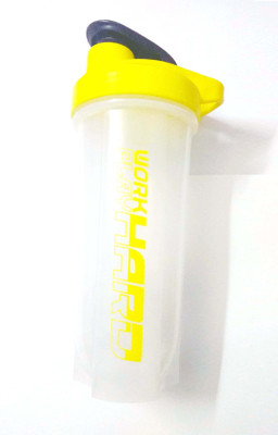 

EMM EMM Finest Virgin Plastic Work Hard Play Hard Yellow/White Bottle 700 ml Shaker(Pack of 1, Multicolor)