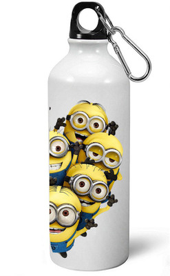 MUGKIN A057- Minion despicable me Official printed (1 Bottle) ml- 600 ml Sipper(Pack of 1, White)