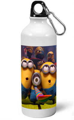 

MUGKIN A064- Minion despicable me Official printed (1 Bottle) ml- 600 ml Sipper(Pack of 1, White)