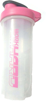 

EMM EMM Work Hard Play Hard White/Pink/Multicolor Bottle 700 ml Shaker(Pack of 1, Multicolor)
