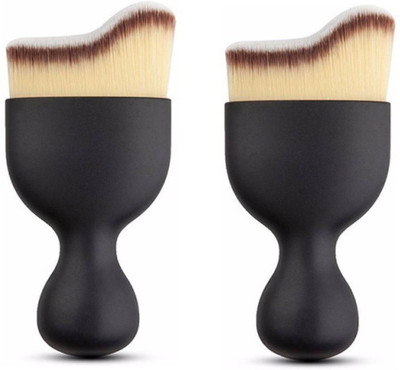 

Make Line S Shape Multifunctional Foundation, Cream or Powder Makeup Brush Pack of 2(Pack of 2)