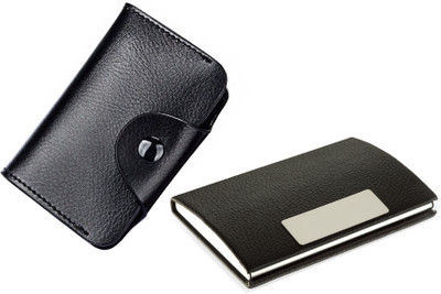 

Flipkart SmartBuy Combo of 1 Black Leatherite for Multi Purpose light weight Card Holder Special Edition & 1 Official Modern ATM / ID / DEBIT / CREDIT / VISITNG 15 Card Holder(Set of 2, Multicolor)