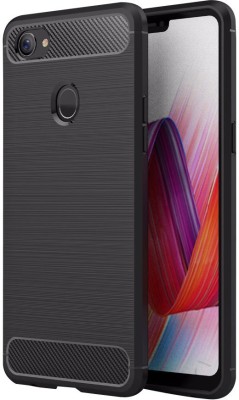 CASE CREATION Back Cover for Oppo F7 2018(Black, Grip Case, Silicon, Pack of: 1)