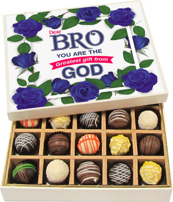 

Chocholik Rakshabandhan Gift Box - You Are the Greatest Gift From God - Dark, Milk, White Chocolate Truffles - 20pc Truffles(300 g)
