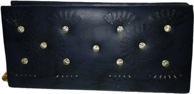 

Rapidcostore Women Casual Black Artificial Leather Wallet(4 Card Slots)