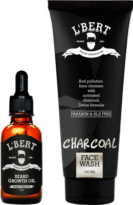 

LBERT Combo Pack of Forest Ranger Beard And Hair Growth Oil For Men - 30 ML & Activated Charcoal Face Wash For Men & Women - 100 ML(Set of 2)