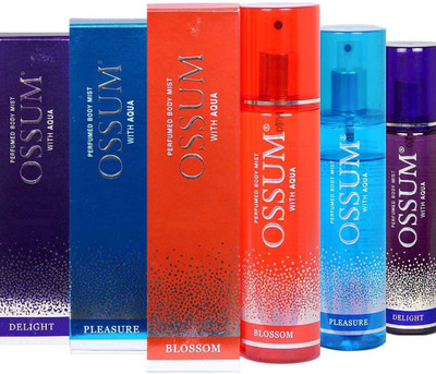 

OSSUM DELIGHT + PLEASURE + BLOSSOM Deodorant Spray - For Men & Women(345 ml, Pack of 3)