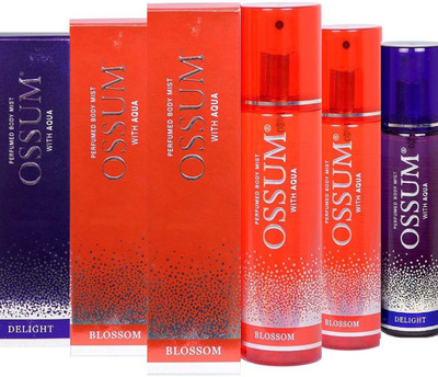 

OSSUM DELIGHT + BLOSSOM Deodorant Spray - For Men & Women(345 ml, Pack of 3)