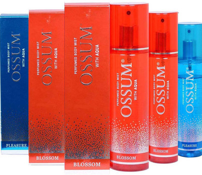 

OSSUM PLEASURE + BLOSSOM Deodorant Spray - For Men & Women(345 ml, Pack of 3)