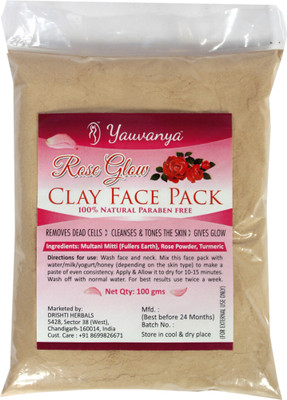 

Yauvanya Rose Glow Clay Face Pack - 100gms(100 g)