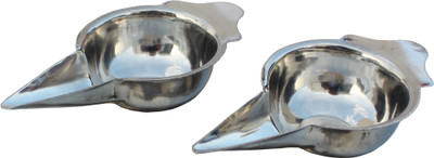 

Stalwart Stainless Steel Traditional 'Paladai' Feeding Bowl/Cup for Babies (0-1 Year, Set of 2) - Stainless Steel(Silver)