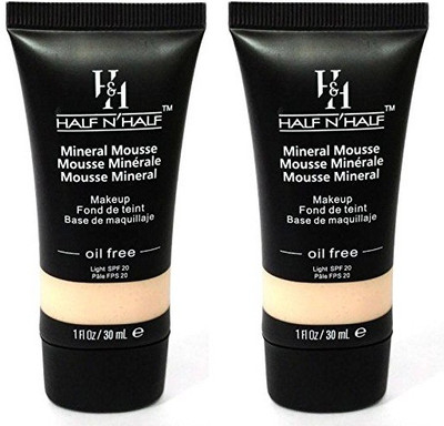 

Half N Half Mineral Mousse Oil Foundation - Pack of 2 Foundation(Multi)