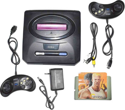 

PTCMart SG-0099 16 BIt TV Video Game NA GB with Sonic 1, Football, World Cup Soccer, Mario Ping Pong And [ Contra Game Cartridges] (Multicolor)(Black)
