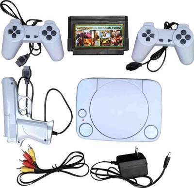 

PTCMart 8 BIt TV Video Game with cassette NA GB with Contra, Mario, Fifa Soccer 2000, Olympic 2000, Duck Hunt, Long Jump, Clay shotting, Galaxian And [ 19 IN 1 Cartridges ](Multicolor)