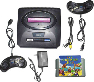 

PTCMart SG-0088 16 BIt TV Video Game NA GB with Sonic 1, Football, World Cup Soccer, Mario Ping Pong And [ Super Mario World Bros Game Cartridges](Black)