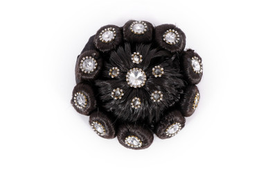 

HONBON Artificial Juda Hair Accessories For Women and Girls with Stone Work Juda For Festives Designer Stone Bridal Wedding Hair Extension Juda Accessories Hair Accessory Set(Brown)