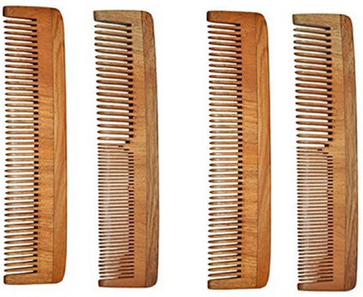 

Fully Good Quality Neem Wood Hair Comb For Men and Women, Natural Brown