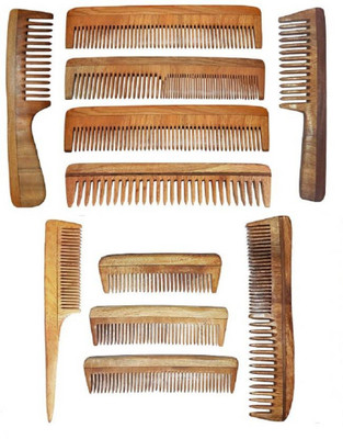 

Fully Best Quality Handmade Hair Neem Wood Comb For Control Hair fall And Dandruff, Natural Brown
