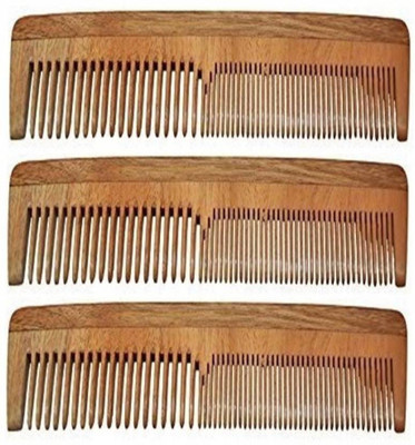 

Fully Neem Wood Comb For Women, Brown (Set Of 3)