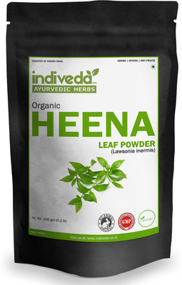 

Indiveda Organic Heena (Lawsonia inermis) Powder for Supporting Hair, 100 Grams*(100 g)