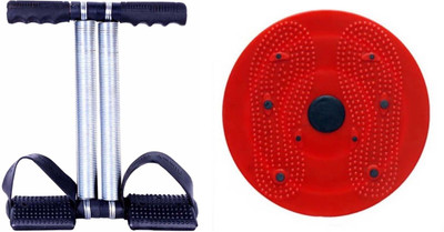 LAGOTTO Red Magnetic Tummy Trimmer With Double Spring Tummy Trimmer Gym & Fitness Kit