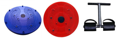 

LAGOTTO Red & Blue Magnetic Tummy Twister With Single Spring Tummy Trimmer Ab Exerciser Gym & Fitness Kit