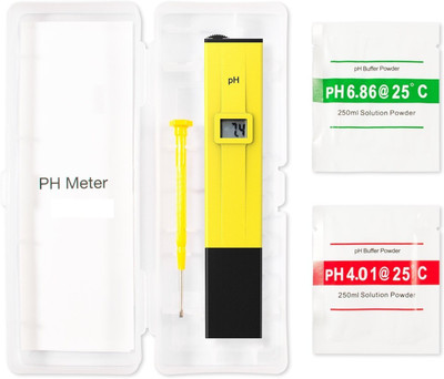 

Divinext Digital Ph Meter 0.0-14.0 Portable Handheld Ph Tester With Care Box & Buffer Powder Solution Pen Type Ph Hydrotester Check Water Quality Tester For Measuring & Testing Of Water, Food, Beer, Or Wine In Laboratory, Industrial, And Food Applications