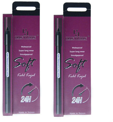 

Half N Half Soft Khol Kajal - Pack of 2(Black)