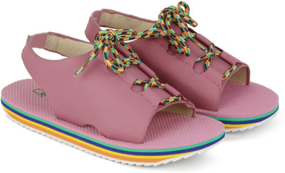 

United Colors of Benetton Girls Sling Back Strappy Sandals(Pink, 901