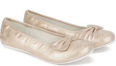 

United Colors of Benetton Girls Slip on Ballerinas(Gold, 902