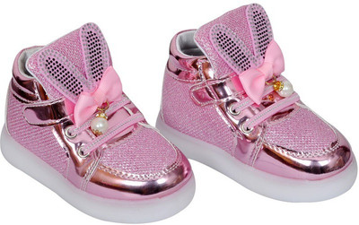 

PASSION PETALS Girls Velcro Sneakers(Pink