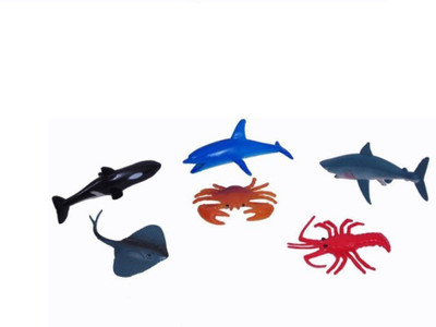 

Unitoys Ocean animals set for kids -6 PCs Medium(Multicolor)