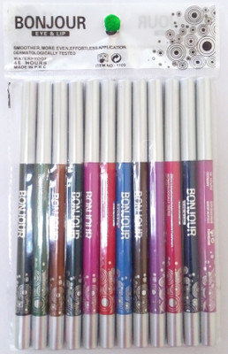 

Bonjour MAKEUP BEAUTY EYE AND LIP LINER WATERPROOF PACK OF 12 ( MULTI-COLOR )(MULTICOL0R)
