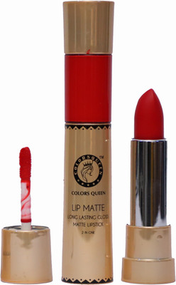 

COLORS QUEEN Lip Matte 2in1 Long Lasting Gloss & Matte Lipstick(Ruby Valention, 13 ml)