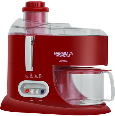 

Maharaja Whiteline ULTIMATE DLX JX-116 550 W Juicer Mixer Grinder(Attractive Red and Silver, 3 Jars)