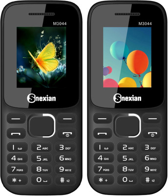 

Snexian M3044 Combo of Two Mobiles(Black, Black&Red)