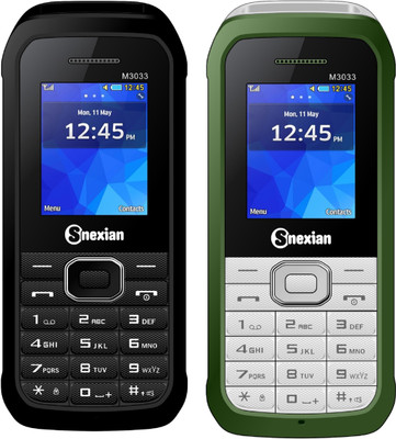 

Snexian M3033 Combo of Two Mobiles(Black, Green)