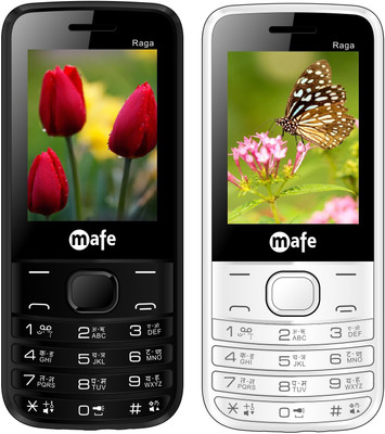 Mafe Raga Combo of Two Mobiles(Black&Green, White&Orange)